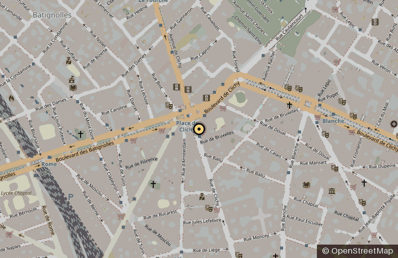 Plan d'accès — Club Montmartre, 84 rue de Clichy
